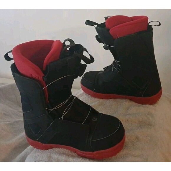 Men's Salomon Titan M1 Black Red Snowboard Boots 7.5US 7UK in GREAT Condition!! - Picture 2 of 9